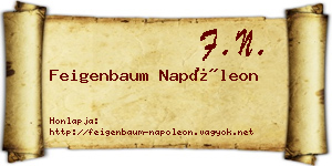 Feigenbaum Napóleon névjegykártya
